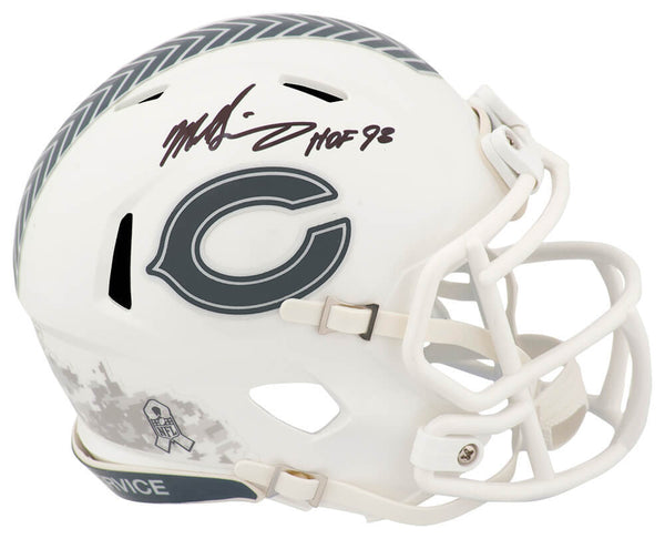 Mike Singletary Signed Bears 2024 SALUTE Riddell Mini Helmet w/HOF'98 - (SS COA)