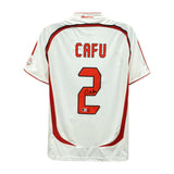 Cafu Signed AC Milan Away Soccer Jersey #2 with Beckett COA