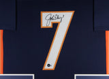 JOHN ELWAY (Broncos blue TOWER) Signed Autograph Framed Jersey Beckett