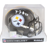 Kaleb Johnson Autographed Pittsburgh Steelers Mini Helmet Beckett Witness 51702