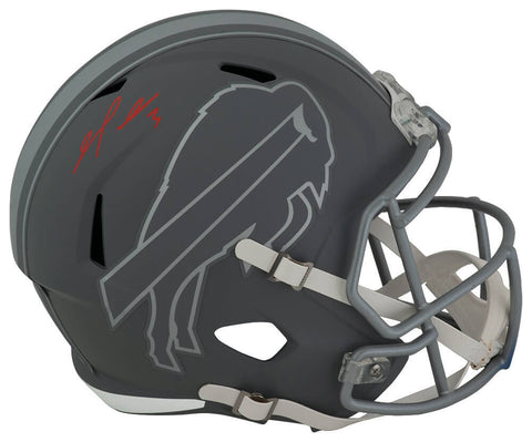 Damar Hamlin Signed Bills SLATE Riddell Full Size Speed Replica Helmet -(SS COA)