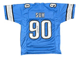 Ndamukong Suh Detroit Signed Light Blue Football Jersey JSA QR