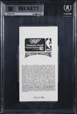 Magic Johnson "1992 ASG MVP" Signed 1992 NBA All Star Game Ticket BAS Slabbed 2