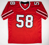 Jessie Tuggle Signed Atlanta Falcons Jersey (JSA COA) 5xPro Bowl Linebacker