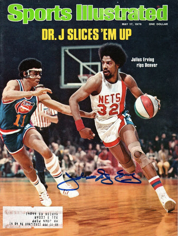 Julius Dr. J Erving Signed ABA New York Nets Sports Illustrated 5/17/76 Beckett
