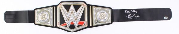 Kevin Nash Signed Replica WWE Championship Belt (MAB ) WWE Hall of Fame 2015