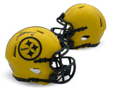 James Harrison Autographed Pittsburgh Steelers Rave Football Mini Helmet Beckett