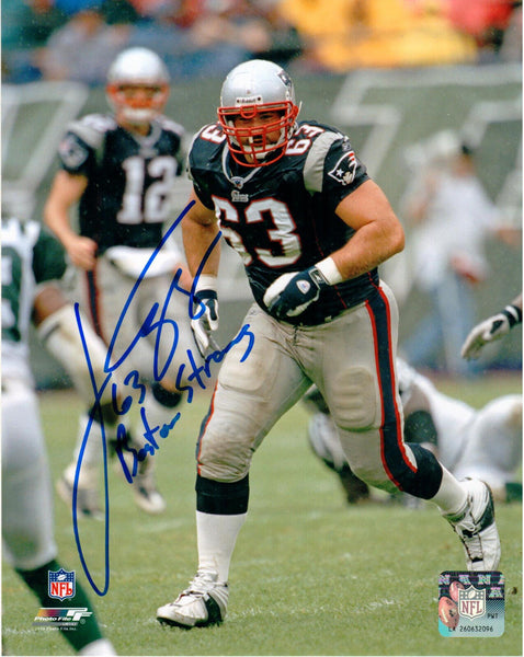 Joe Andruzzi New England Patriots Signed 8x10 Boston Strong Ins Patriots Alumni