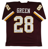 Darrell Green "Career Stat" Authentic Signed Maroon Pro Style Jersey BAS Witness