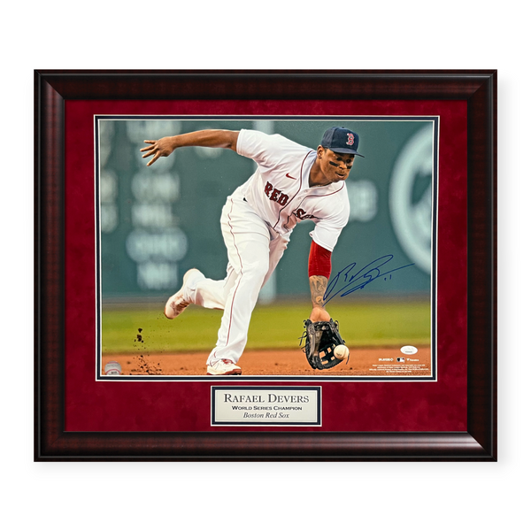 Rafael Devers Signed 16x20 Autographed Photograph Framed 23x27 JSA