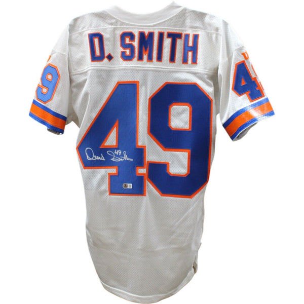 Dennis Smith Signed Broncos Wilson 44 Proline White Jersey Beckett 45044
