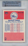 Maurice Cheeks Autographed 1986 Fleer #16 Trading Card Beckett 43950