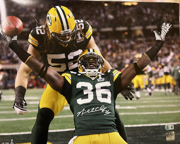 Packers NICK COLLINS Signed 16x20 Photo #2 AUTO - SB XLV CHAMP - Pro Bowl - BAS