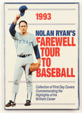 Nolan Ryan Signed Rangers 1993 Farewell Tour to Baseball FDC Envelope w/ Display