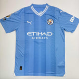 Autographed/Signed Erling Haaland Manchester City Blue Soccer Jersey BAS COA