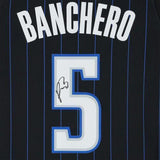 Framed Paolo Banchero Orlando Magic Autographed Nike Black Icon Swingman Jersey
