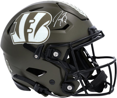 Joe Burrow Cincinnati Bengals Signed 2022 Salute Service Flex Authentic Helmet