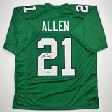 Autographed/Signed Eric Allen Philadelphia Kelly Green Jersey Beckett BAS COA