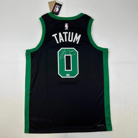 Autographed/Signed Jayson Tatum Boston Celtics Swingman Jersey Fanatics COA