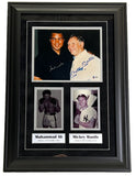 Muhammad Ali & Mickey Mantle Autographed 8x10 Photo Framed Collage Beckett LOA