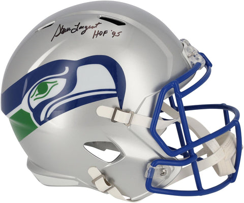 Steve Largent Seahawks Signed Riddell 1983-2001 Throwback Replica Helmet w/Insc