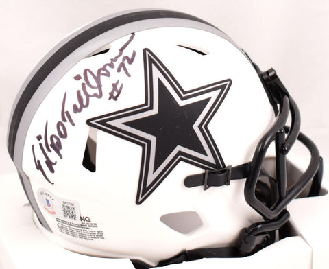 Ed "Too Tall" Jones Autographed Cowboys Lunar Speed Mini Helmet- Beckett W Holo