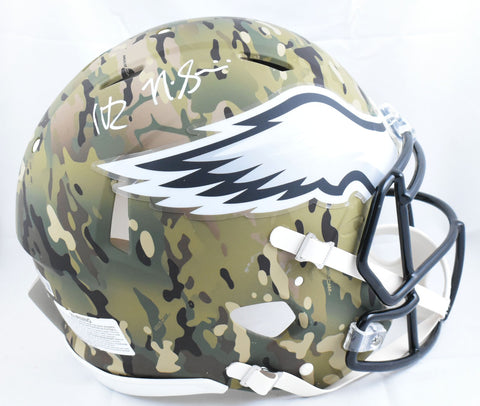 Nick Sirianni Howie Roseman Signed Eagles F/S Camo Speed Authentic Helmet - BAW
