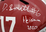 DEVONTA SMITH AUTOGRAPHED ALABAMA FULL SIZE HELMET HEISMAN 2020 BECKETT 189555