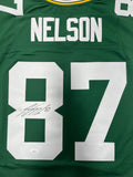 Packers SB Champ JORDY NELSON Signed Mitchell & Ness Green Jersey AUTO - JSA