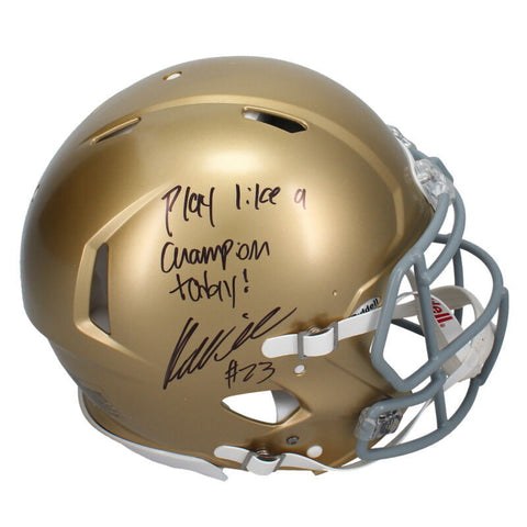 Kyren Williams Autographed Play Like A Champion Authentic Helmet Beckett LE 1/23