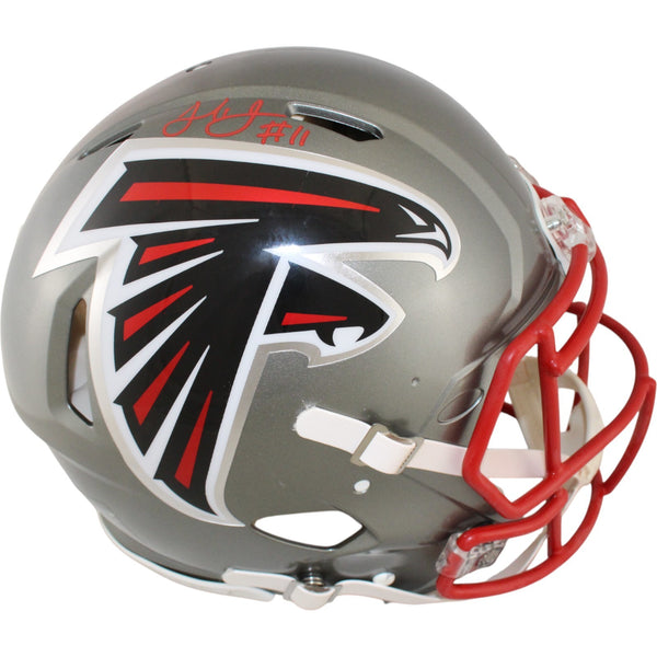 Julio Jones Autographed Atlanta Falcons Authentic Flash Helmet Beckett W 51884