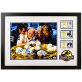 Sam Neill Laura Dern Jeff Goldblum Autographed 1993 Jurassic Park 11x14 Display