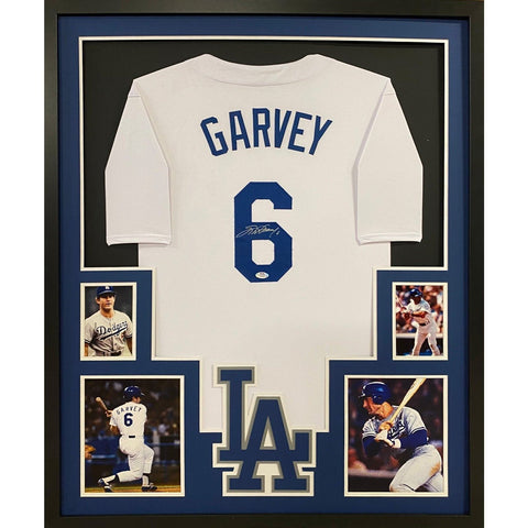 Steve Garvey Autographed Signed Framed Los Angeles Dodgers Jersey PSA/DNA