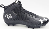 Tyler Lockett Auto Black Under Armour Team Fierce MC Cleats Seahawks Size 10.5