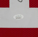 Joe Montana Signed Framed Custom Red Pro Style Football Jersey JSA ITP