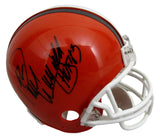 Paul Warfield Signed/Inscribed "HOF 83" Browns Mini Football Helmet JSA 213145