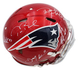 Multi Signed New England Patriots Speed Flash Helmet Incl R Gronkowski /T Brady
