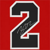 Framed Lonzo Ball Chicago Bulls Signed Red Swingman Jersey