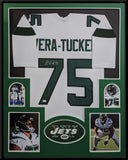 FRAMED NEW YORK JETS ALIJAH VERA-TUCKER AUTOGRAPHED SIGNED JERSEY JSA COA