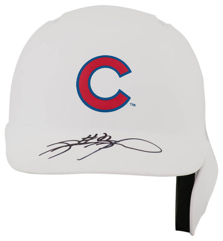 Sammy Sosa Signed Cubs Rawlings White Matte Mini Baseball Batting Helmet -SS COA