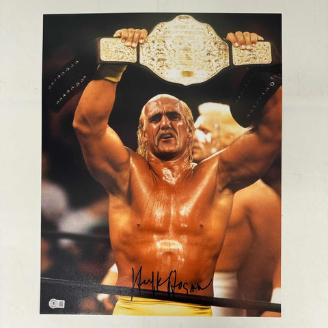 Autographed/Signed Hulk Hogan 16x20 WWE Wrestling Photo Beckett BAS COA #3
