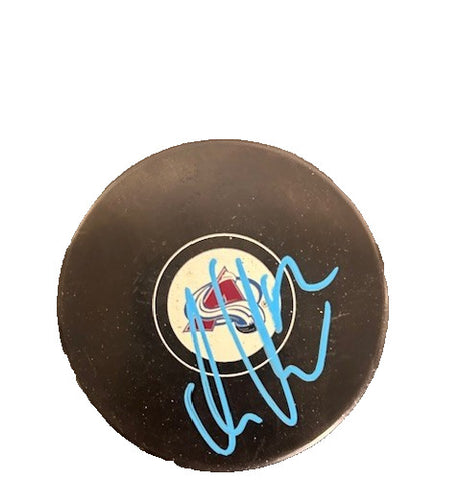 Artturi Lehkonen Autographed Avalanche Logo Puck JSA COA