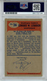 Eddie LeBaron Autographed/Signed 1955 Bowman #26 Trading Card PSA Slab 43717