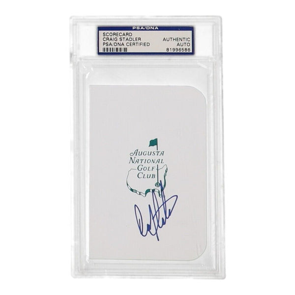 Craig Stadler Signed Augusta National Golf Club Score Card (PSA Encapsulated)