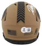 49ers Patrick Willis HOF 24 Signed Salute To Service II Speed Mini Helmet BAS W