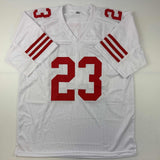 Autographed/Signed Christian McCaffrey San Francisco White Jersey JSA COA