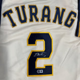 BRICE TURANG Signed Custom Replica Milwaukee Brewers MLB Cream Jersey AUTO - BAS