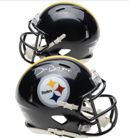 DEVIN BUSH Autographed Pittsburgh Steelers Mini Speed Helmet FANATICS