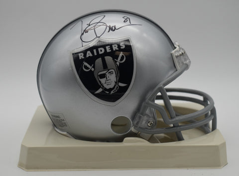 Tim Brown HOF Oakland Raiders Signed/Auto Mini Football Helmet JSA 211951