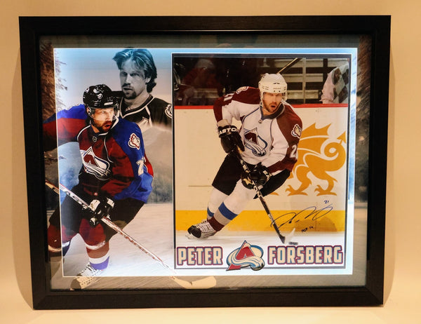 Peter Forsberg Autographed & Inscribed 16x20 Photo Lighted Shadowbox JSA COA